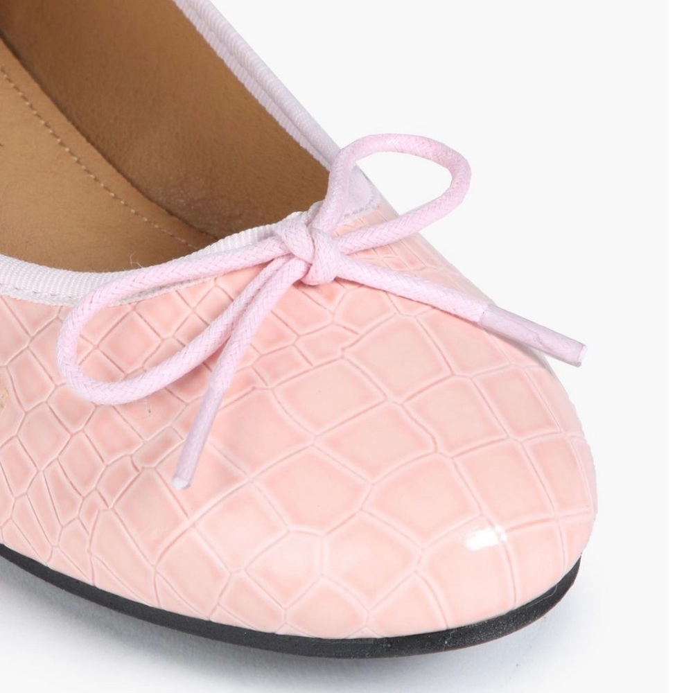 FRENCH SOLE Amelia Croc Effect Leather Ballet Flats - Women’s US 6.5 & 7.5 - New - Picture 7 of 8